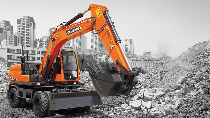 Excavadoras sobre Neumáticos DEVELON DX150W-7B