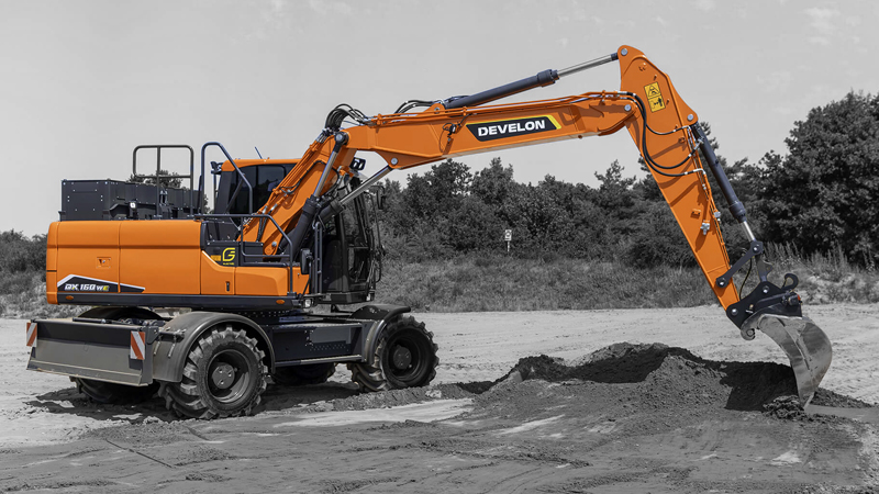 Excavadoras sobre Neumáticos DEVELON Excavadora Eléctrica DX160WE