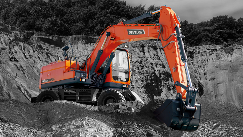 Excavadoras sobre Neumáticos DEVELON Excavadora DX190W-7