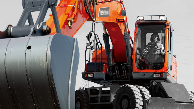 Excavadoras sobre Neumáticos DEVELON Excavadora DX190W-7
