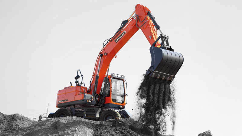 Excavadoras sobre Neumáticos DEVELON Excavadora DX190WA