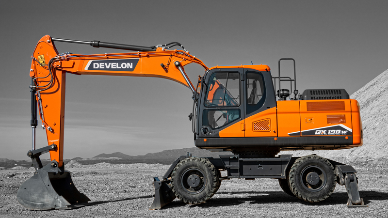 Excavadoras sobre Neumáticos DEVELON Excavadora DX190WA