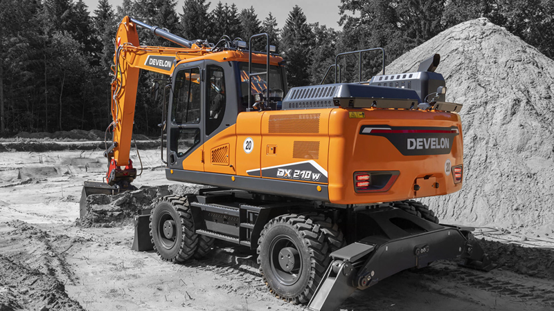 Excavadoras sobre Neumáticos DEVELON Excavadora DX210W-7