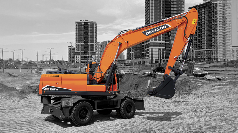 Excavadoras sobre Neumáticos DEVELON Excavadora DX210W-7B
