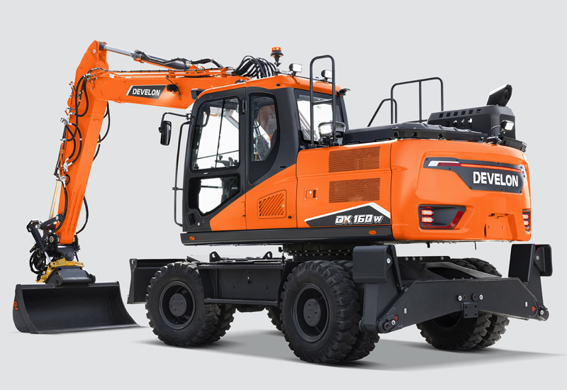 Excavadoras sobre Neumáticos DEVELON Excavadora DX160W