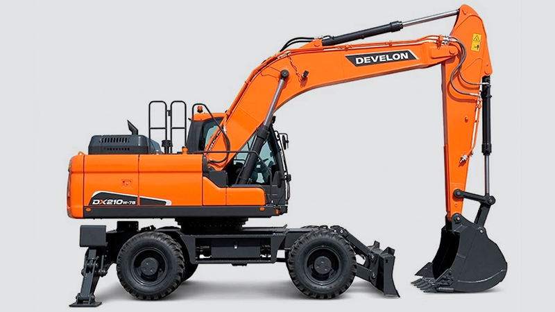 Excavadoras sobre Neumáticos DEVELON Excavadora DX210W-7B