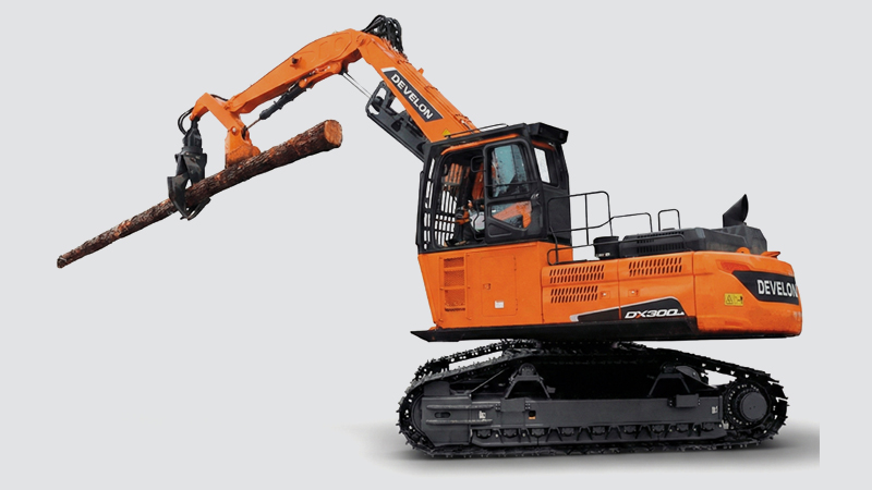 Aplicaciones Especiales DEVELON Cargador de troncos DX300LL-7
