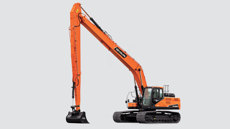 Aplicaciones Especiales DEVELON Excavadora alcance súper largo DX300 SLR