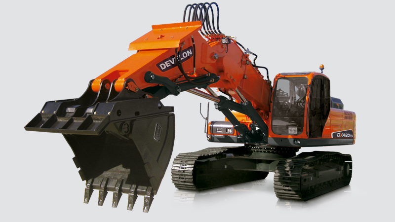 Aplicaciones Especiales DEVELON Pala frontal DX420 FS